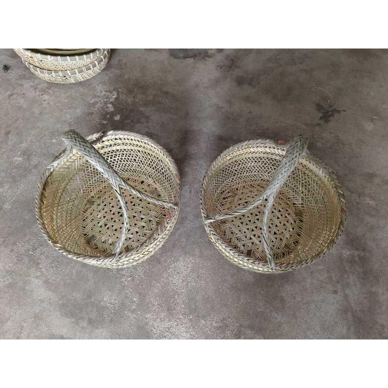 挂篮手工竹篮菜篮竹编织手提子竹篮子鸡蛋篮水果收纳竹筐竹编竹器