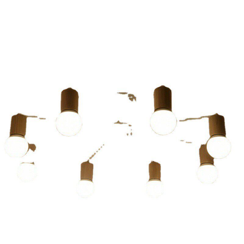 现代简约美式阁楼卧室客厅乡村吸顶灯实木led木艺北欧风格吸顶灯