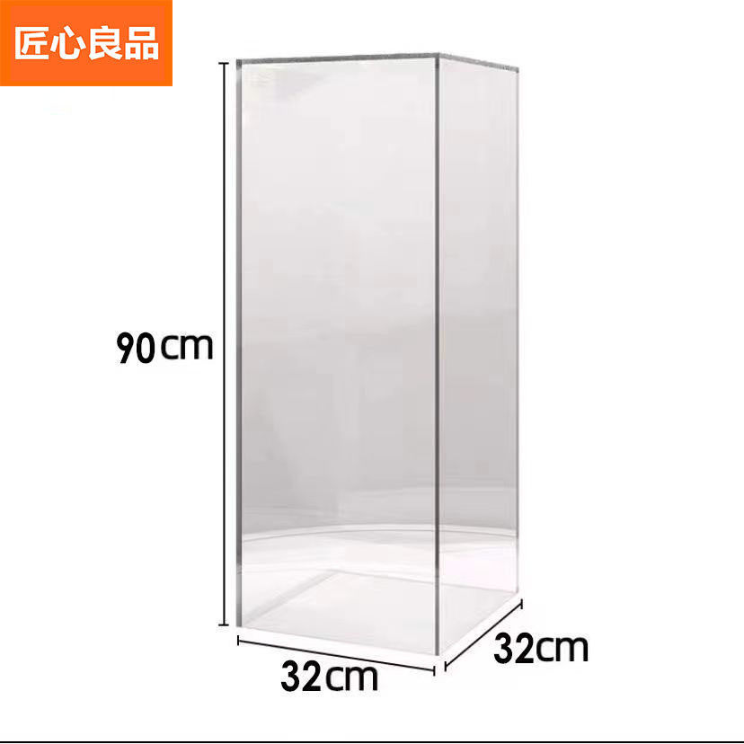 方柱亚克力展示台陈列彩色服装店橱窗鞋包展示架装饰透明柜子道具