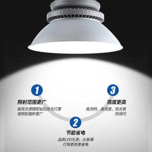 上海亚明LED工矿灯金钻厂房灯超亮照明工厂仓库灯车间天棚灯吊灯
