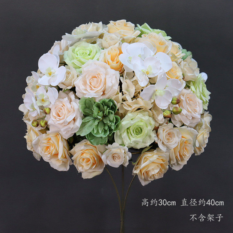 新款仿真婚庆花艺草坪婚礼花球舞台道具t台路引布置外贸装饰背景