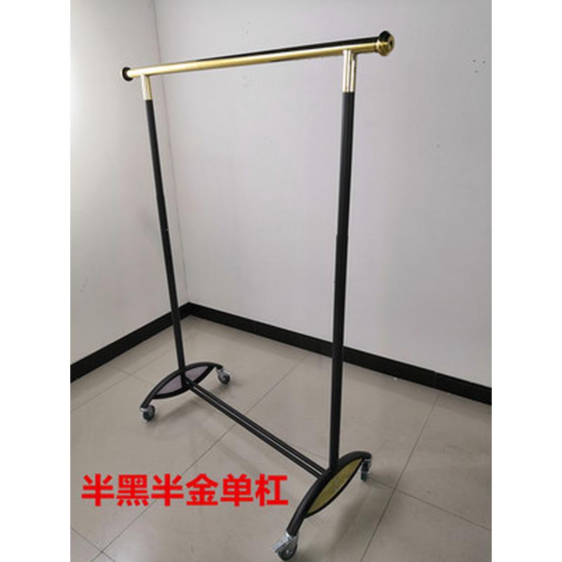 木板双杠单杠落地衣帽架卧室家用客厅阳台挂衣架展示衣架收纳架