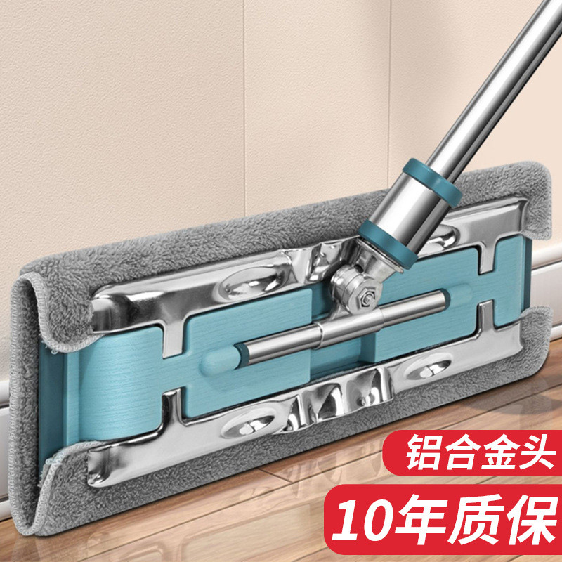 X1AW夹布平板拖把家用一拖净木地板专用夹抹布拖布替换布大号202