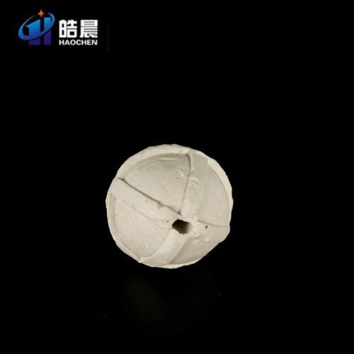 热销供应开孔瓷球陶瓷填料填料瓷球带槽开孔开孔瓷球多孔瓷球填料