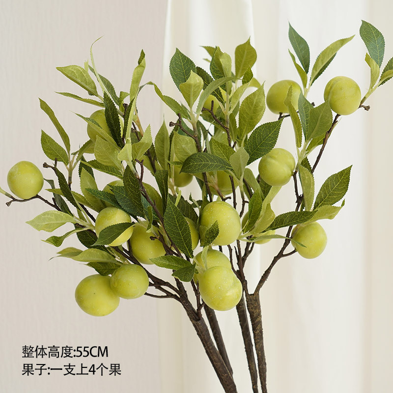 水果花假花客厅摆设果树枝直销造景花瓶插花装饰平安绿植