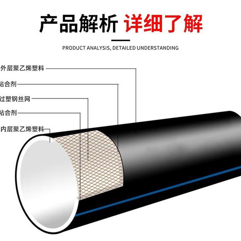 钢丝网骨架钢丝网给水市政消防排水复合管骨架聚乙烯塑料复合管