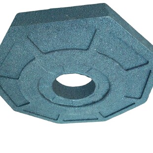 源头直供40x40cm橡胶杆八角砖路锥底座警示颗粒高强度橡胶八角块