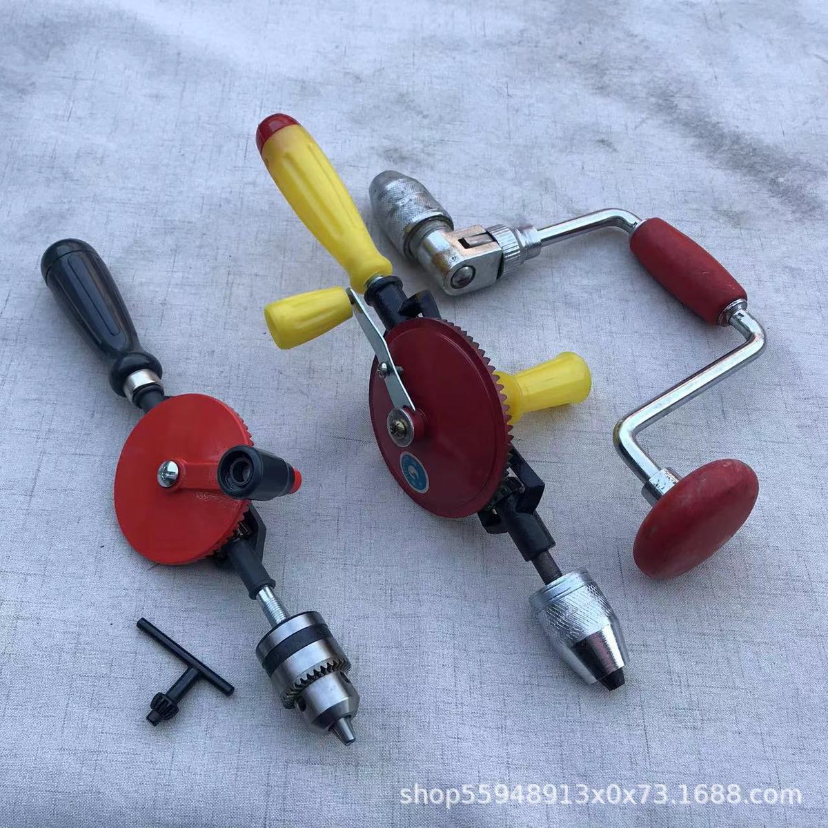 手摇钻木工钻打孔手动工具钻孔器微型手钻木工钻老款式钻头