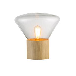 北欧艺术卧室床头客厅餐厅装饰原木台灯穆林台灯创意个性实木玻璃