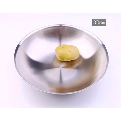 86m0304不锈钢大盆圆盆洗菜盆和面盆揉面果蔬发面饭盆复底30cm32c