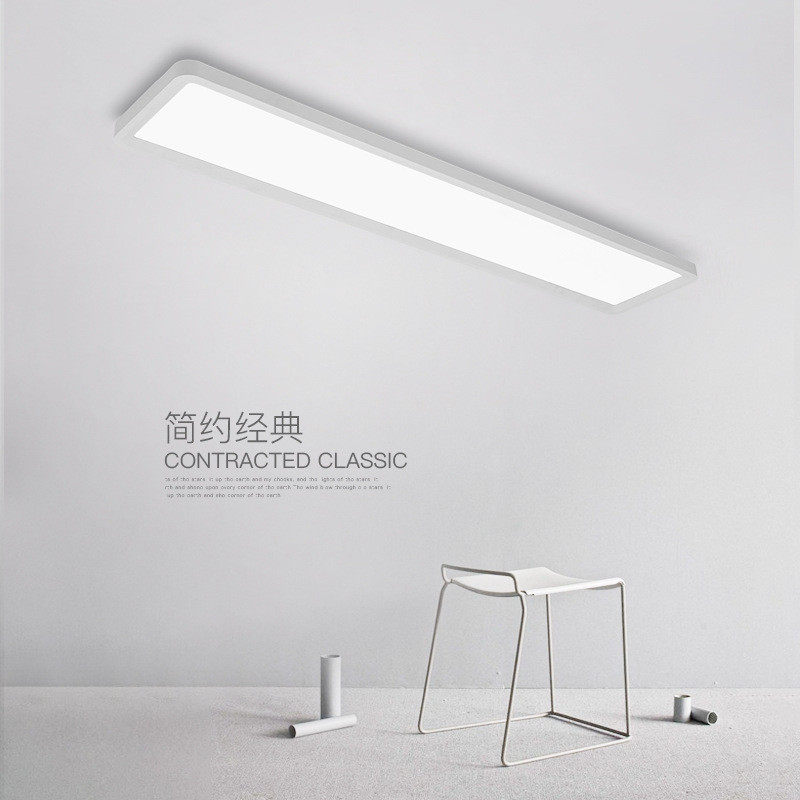 亚克力led吸顶灯办公室书房灯过道走廊长方形铝材长条超薄灯具
