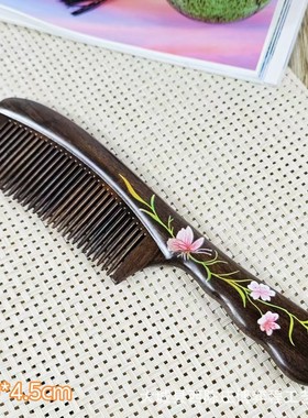 沉贵宝彩绘木梳送女友拼接工艺梳便携高密度长辈礼品搭配梳子批发