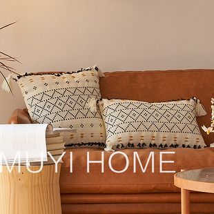 3n穗复古手工吊美式 抱枕套客厅沙发腰枕轻奢床上靠枕办公室靠垫腰