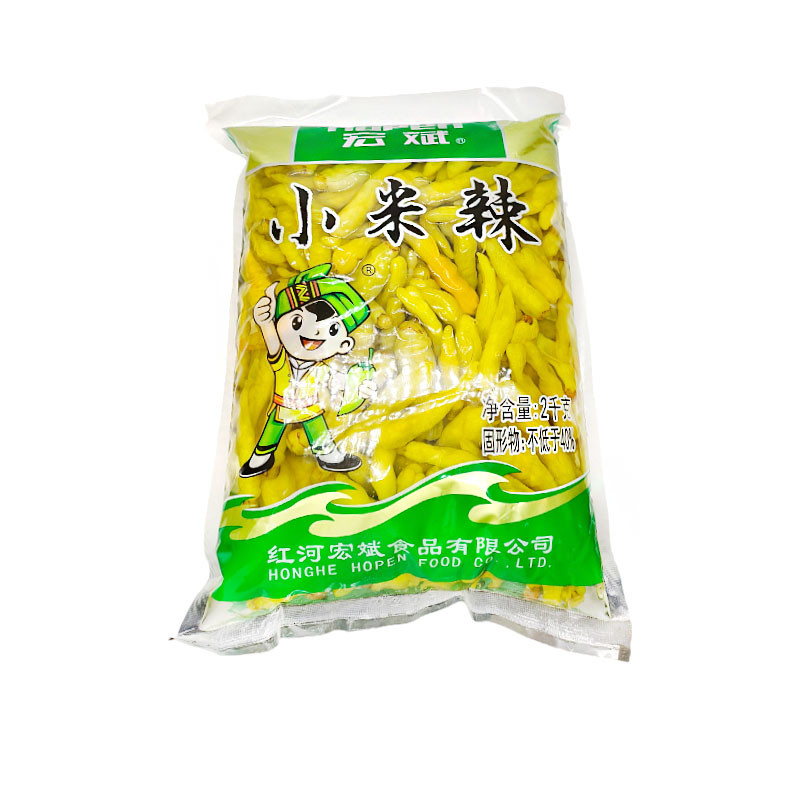 宏斌小米辣 2000gx6袋 整箱小米椒泡椒泡野山椒泡椒凤爪鱼头剁椒