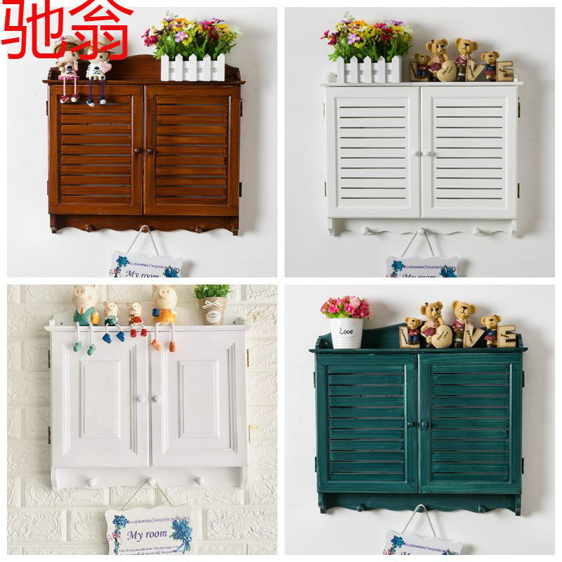 U3Q复古百叶电表箱装饰画电闸盒遮挡箱多媒体箱弱电箱装饰电表箱