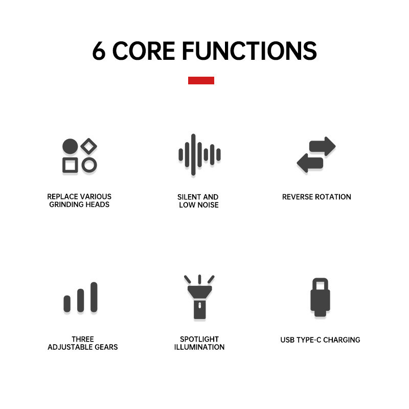 热销跨境新款磨甲器打磨机充电款便携式电动修甲器美甲美甲工具套