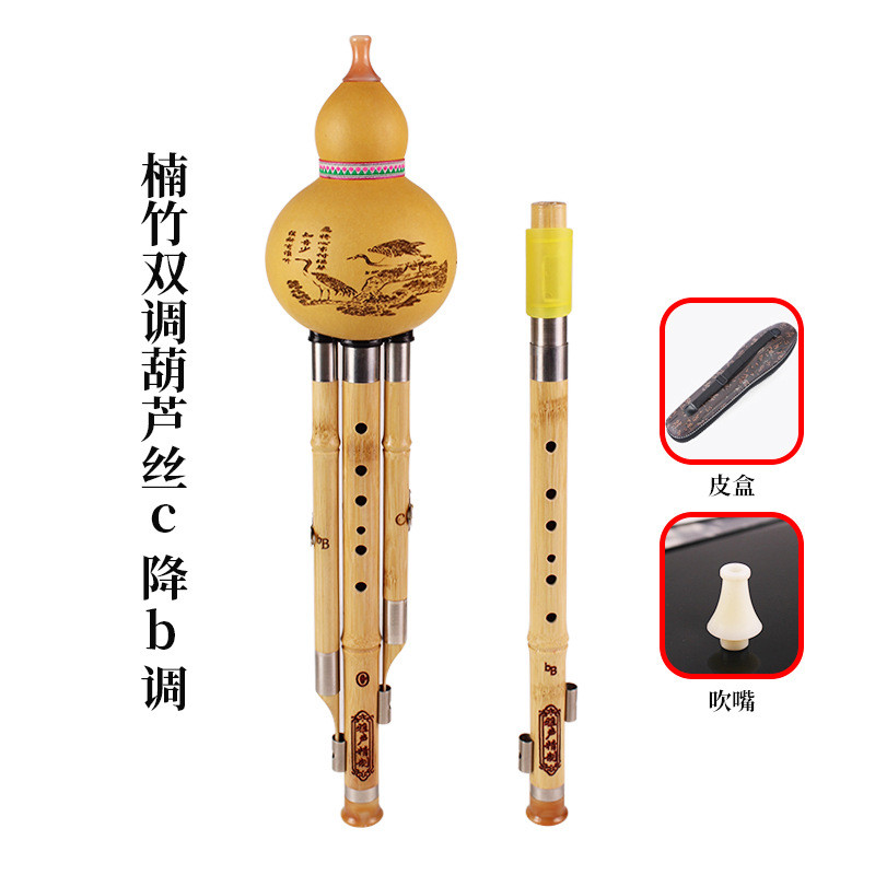 楠竹双调葫芦丝c可拆卸b调葫芦丝学生初学演奏葫芦丝降学校采购