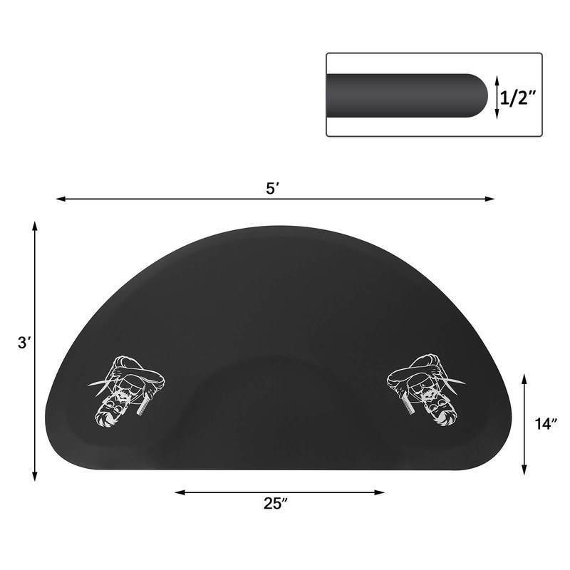 【电商热卖】沙龙垫pu防滑清洁沾易不地垫发型师理发店专用转椅垫