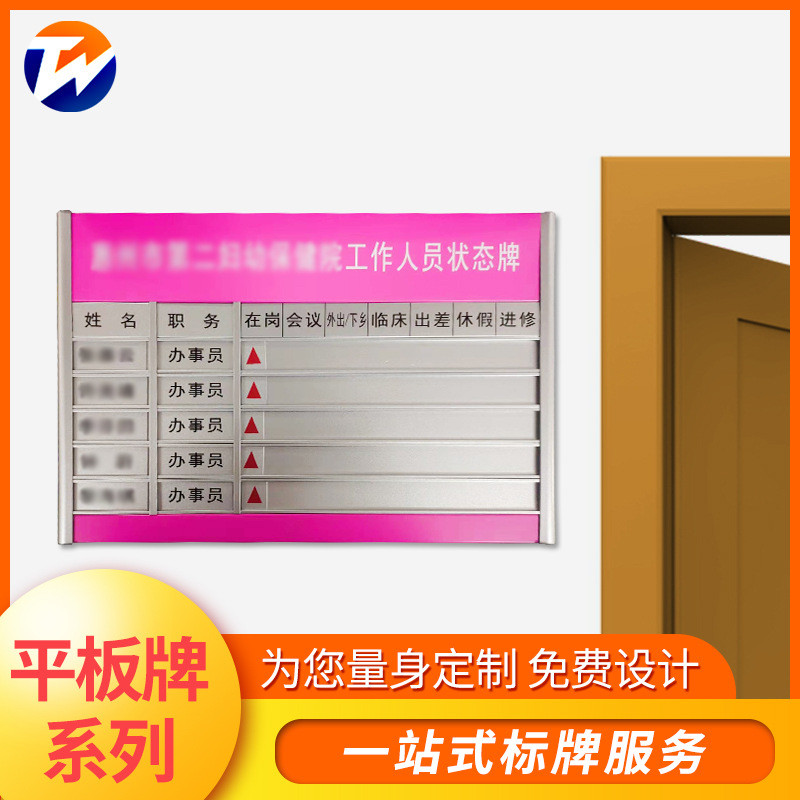 定制铝型材门牌去向牌指示牌标识场景导向科室牌单位展示楼栋订做