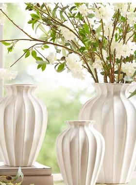 复古简约高品质干花插花陶瓷花瓶北欧客厅摆件家居批发