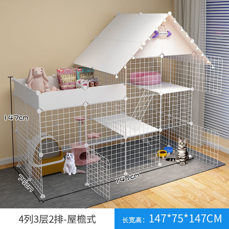 猫笼子豪华别墅家用自由空间室内宠物猫舍三层猫窝宠物屋