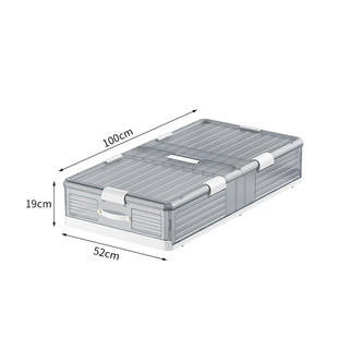床底大容量收纳箱储物箱可折叠带盖滑轮储物箱卧室分类收纳盒
