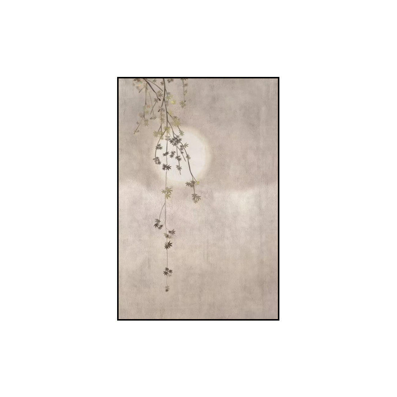 小户型民宿中式壁画客厅侘寂风玄关背景墙现代书房挂画新装饰画