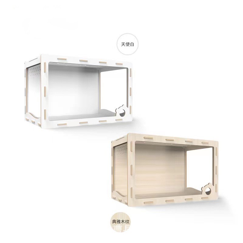 木质仓鼠笼子透明亚克力窝别墅实木侏儒金丝熊造景用品大四季通用