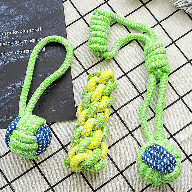 狗狗玩具耐咬磨牙绳结球小狗咬绳子拉布拉多金毛边牧幼犬互动厂家