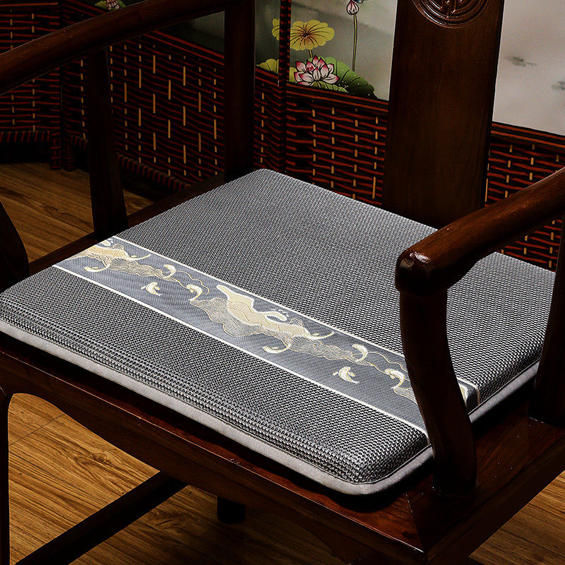 vhm7坐垫夏季垫椅子凉垫凉席座垫中式实木太师椅圈椅垫座椅垫茶椅