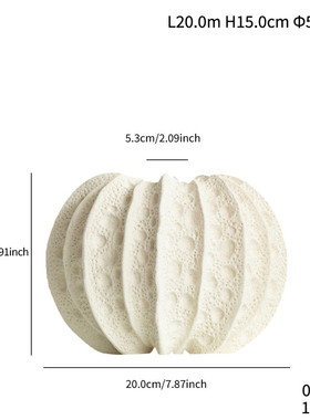 新款简约现代点点胡瓜陶瓷花瓶创意磨砂花器创意民宿摆件高级