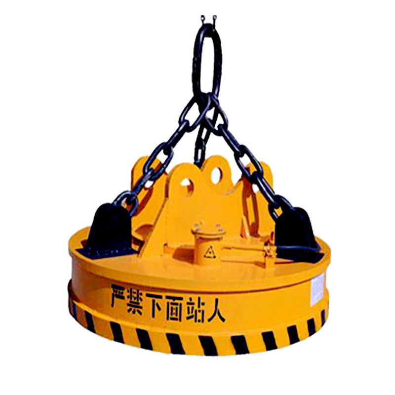 热销mw5电磁吸盘叉车起重圆形钢板电磁铁吸盘无触点停电保磁电控