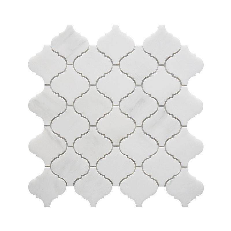 大理石马赛克天然刀背景墙白色灯笼石材水石材拼花,家装主材,釉面砖,淘宝优惠券,粉丝福利购,淘宝优惠卷