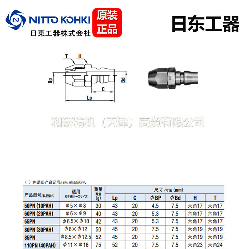 热销日东工接头（nitto）低压空气器85pn