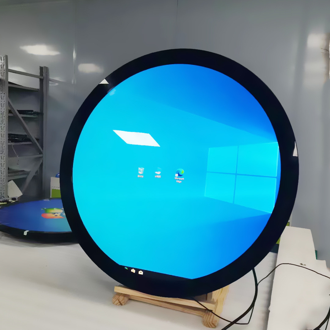 热销圆型广告机23.6寸分辨率1280x1280框圆显示屏网络版壁挂广告