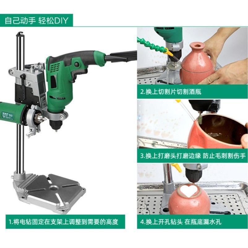 热销切割酒瓶工具切割机陶瓷花盆电动全套台式切割木头打孔机多功