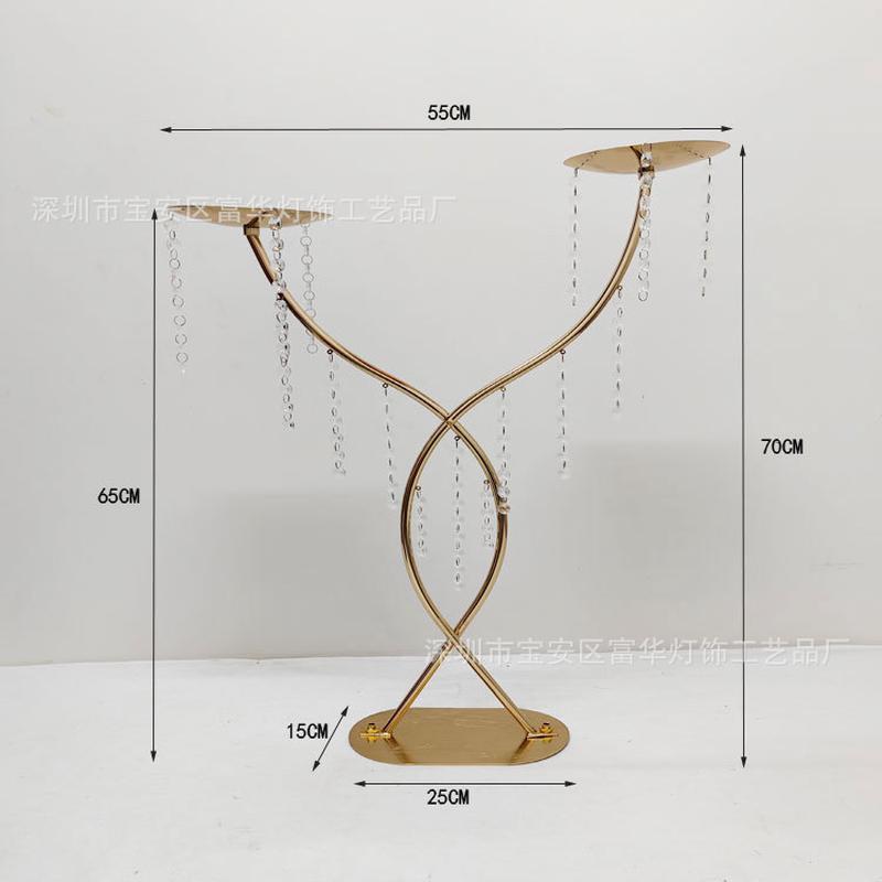 婚礼装饰花架家居浪漫现代简约铁艺创意摆件婚庆中心主桌花器路引