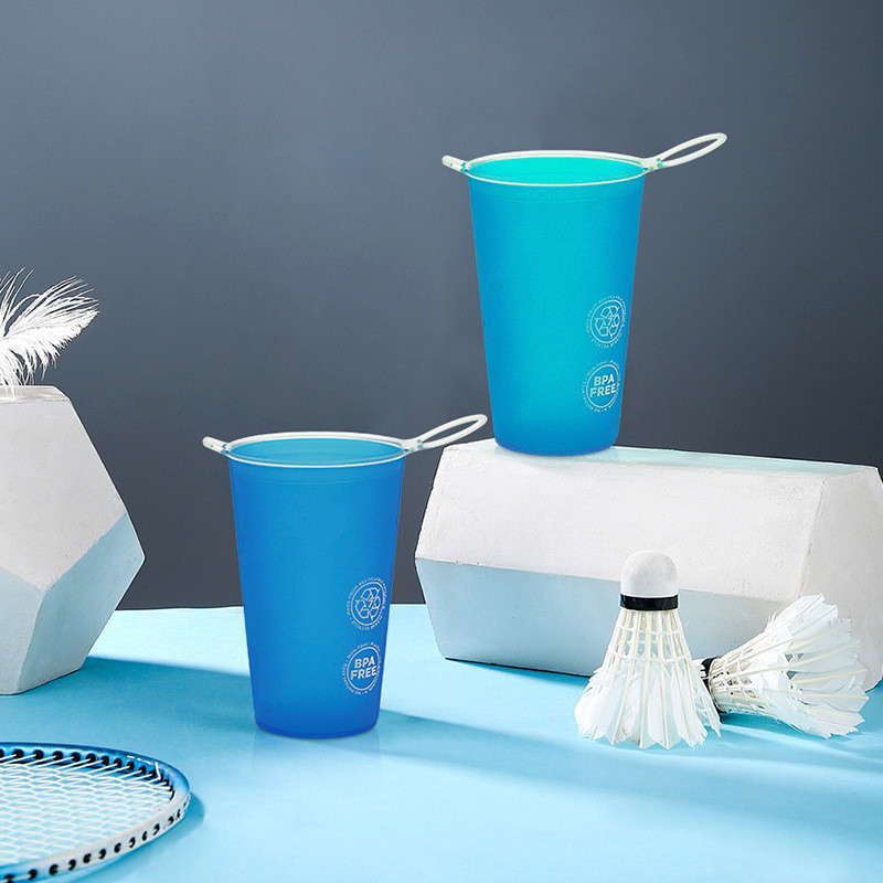 厂家定制户外跑步便携tpu软体旅行徒步折叠杯健身水杯