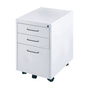 办公室带锁矮柜钢质储物柜移动带轮抽屉柜桌下收纳柜文件柜小柜子
