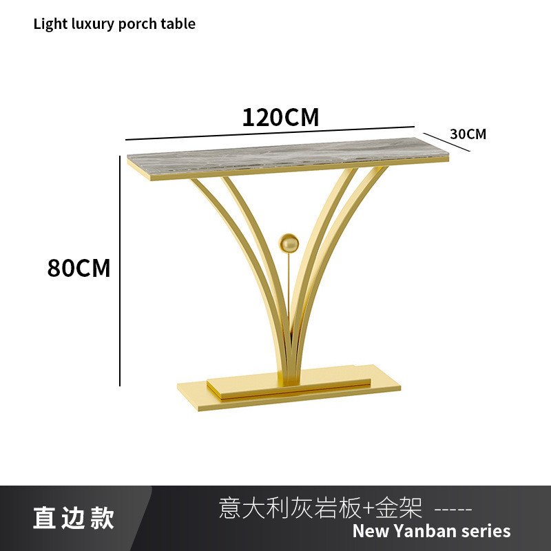 欧式轻奢玄关桌现代大师设计简约靠墙条案艺术风装饰玄关台置物台
