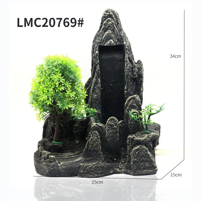 厂家直供创意树脂假山造景树脂假山流沙瀑布大型工艺品假山石批发