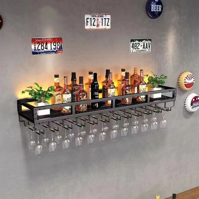 酒吧倒挂酒架壁挂红酒杯架装饰酒架摆件置物架高脚杯酒架倒挂酒