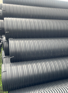 hdpe塑钢缠绕管市政埋排污地聚乙烯大口径sn8螺旋增强钢带排水管