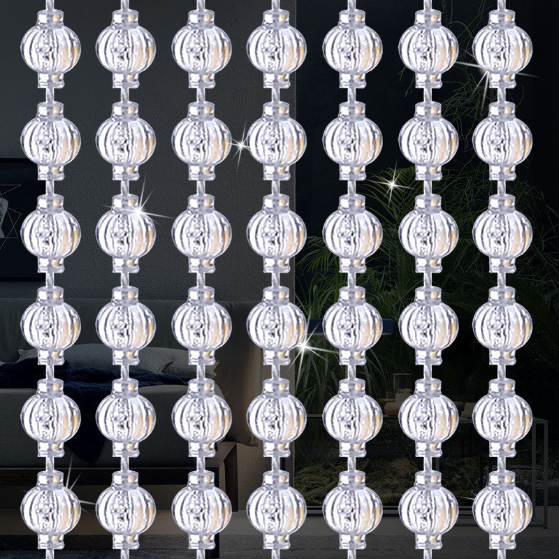 门帘珠帘卧室玄关室外灯笼帘子亚克力隔断玄关防蚊蝇卫生间装新品