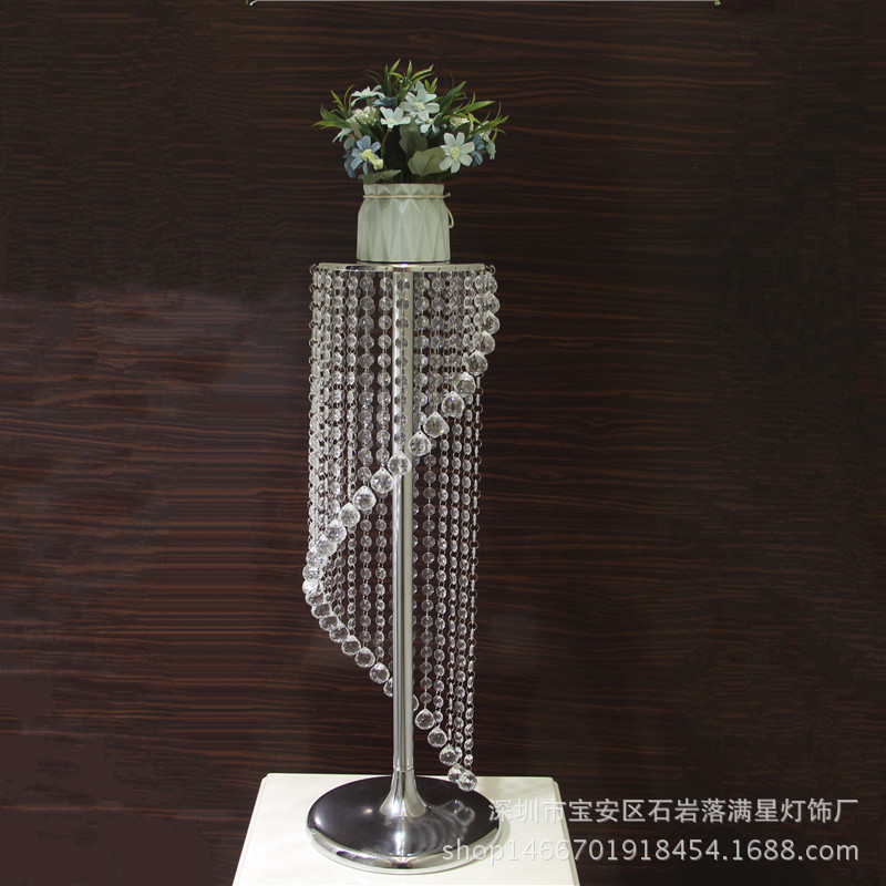 新款婚庆道具s花架水晶珠帘路引场地布置接待区工艺品型装饰摆件