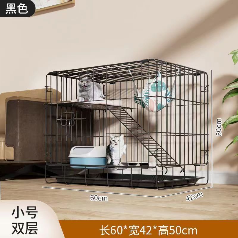 猫笼家用室内层带厕所单双一体式不占地方猫舍猫屋猫笼子加粗加固