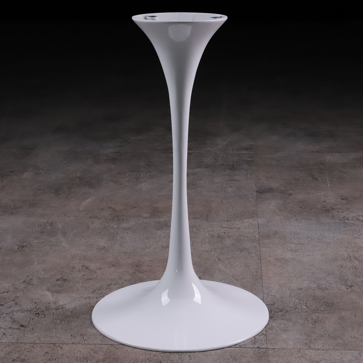 实心圆形郁金香桌脚洽谈桌架酒店酒吧铝郁金香喇叭餐桌腿铝合金