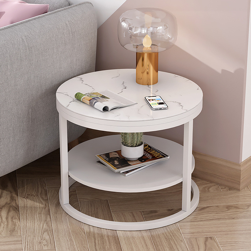 热销批发茶几边几小户型家用客厅小茶几钢化玻璃创意圆形现代简约