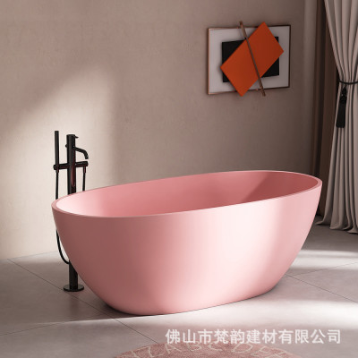 热销fw8801人造石浴缸家用亚克力成人情侣复合酒店纯色1500*780*5