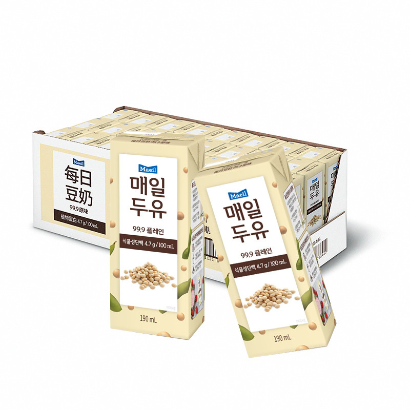 maeil每日韩国进口豆奶健康饮料饮品整箱盒装原味黑豆奶整箱